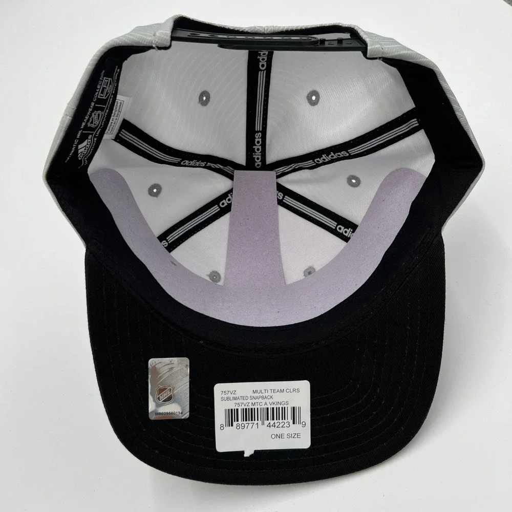 Adidas LA Kings NHL Sublimated Snapback Hat Gray Black OSFA‎ New